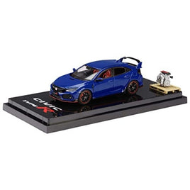 HJ641055ABL HJ64 1/64 Honda CIVIC Type R (FK8) 2017 with Engine Display Model BRILLIANT SPORTY BLUE