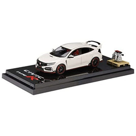 HJ642055AW HJ64 1/64 Honda CIVIC Type R (FK8) 2020 with Engine Display Model CHAMPIONSHIP WHITE