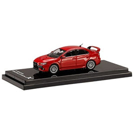 HJ641053AR HJ64 1/64 MITSUBISHI LANCER EVOLUTION 10 (純正オプションサイドスポイラー) RED METALLIC