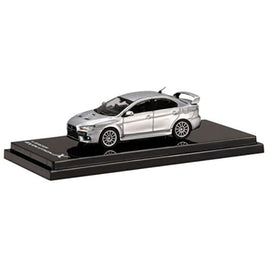 HJ641053AS HJ64 1/64 MITSUBISHI LANCER EVOLUTION 10 (純正オプションサイドスポイラー) COOL SILVER METALLIC