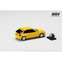 HJ643016AY HJ64 1/64 Honda CIVIC TYPE R (EK9) 1997 with Engine Display Model SUNLIGHT YELLOW