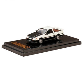 HJ641037CWK HJ64 1/64 Toyota COROLLA LEVIN AE86 3 DOOR Customized Version White / Black