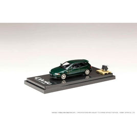 HJ641017SG HJ64 1/64 Honda CIVIC (EG6) SiR-S with Engine Display Model Lausanne Green Pearl
