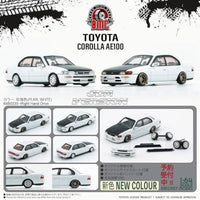 64B0335 BM CREATIONS 1/64 トヨタ カローラ 1996 AE100 パールホワイト/カーボンボンネット RHD