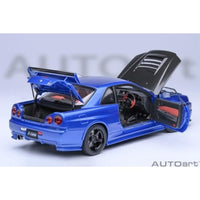 77460 1/18 ニスモ R34 GT-R Z-tune (ベイサイドブルー/カーボンブラック・ボンネット)