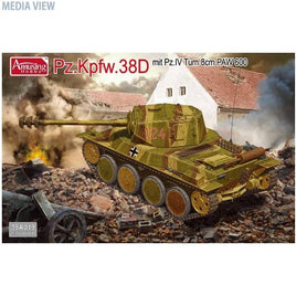 AMH35A019 アミュージングホビー 1/35 ドイツ38D戦車8cm低圧砲PAW600型搭載(4号戦車砲塔)