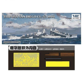 VEEE57012 ヴィー・ホビー 1/700 米海軍 軽巡洋艦 サンディエゴ  CL-53 1944年 「デラックス版」