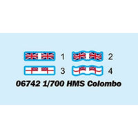 06742 トランペッター 1/700 イギリス海軍 軽巡洋艦 HMS コロンボ