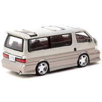 T64R-078-BR ターマックワークス 1/64 Toyota Hiace Wagon Custom Silver / Brown
